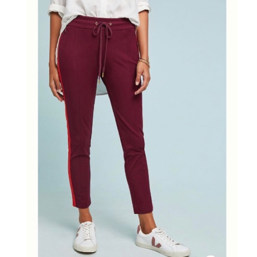 Anthropologie Essential Slim Side Stripe Pants